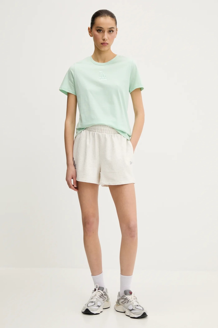 Хлопковая футболка New Era цвет зелёный 60596484