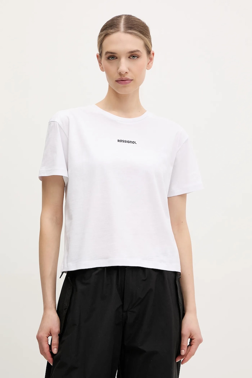 Rossignol tricou din bumbac Presset femei, culoarea alb, RLNWY14