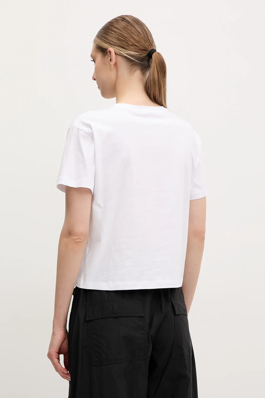 Βαμβακερό μπλουζάκι Rossignol Presset γυναικείο, χρώμα: άσπρο, RLNWY14 φωτογραφία