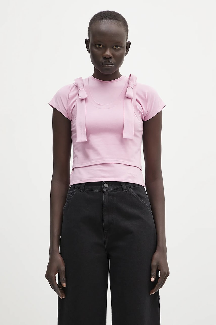 AMBUSH tricou Layered Ribbon Baby T-Shirt culoarea violet, 12115401
