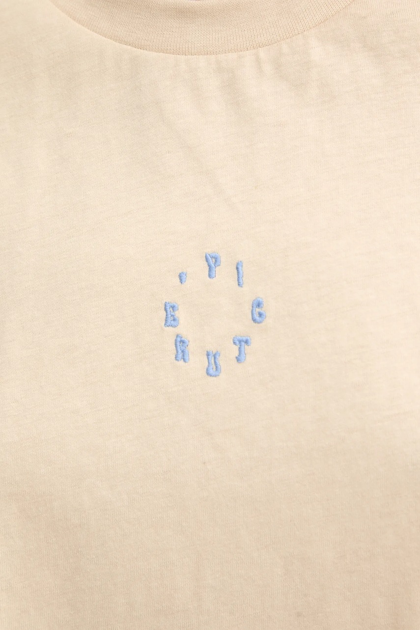 Μπλουζάκι με λινό μείγμα Picture Hampy χρώμα: μπεζ, WTS0570 φωτογραφία