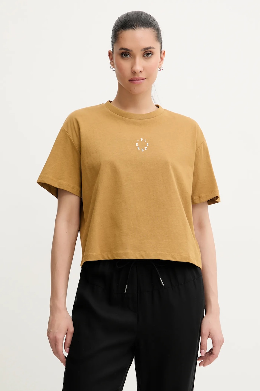 Picture tricou din amestec de in Hampy culoarea verde, WTS0570 Picture tricou din amestec de in Hampy culoarea verde, WTS0570