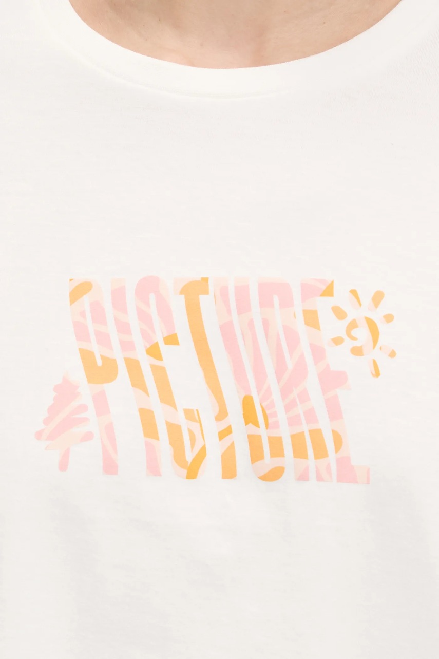 Βαμβακερό μπλουζάκι Picture Keynee χρώμα: άσπρο, WTS0574 φωτογραφία