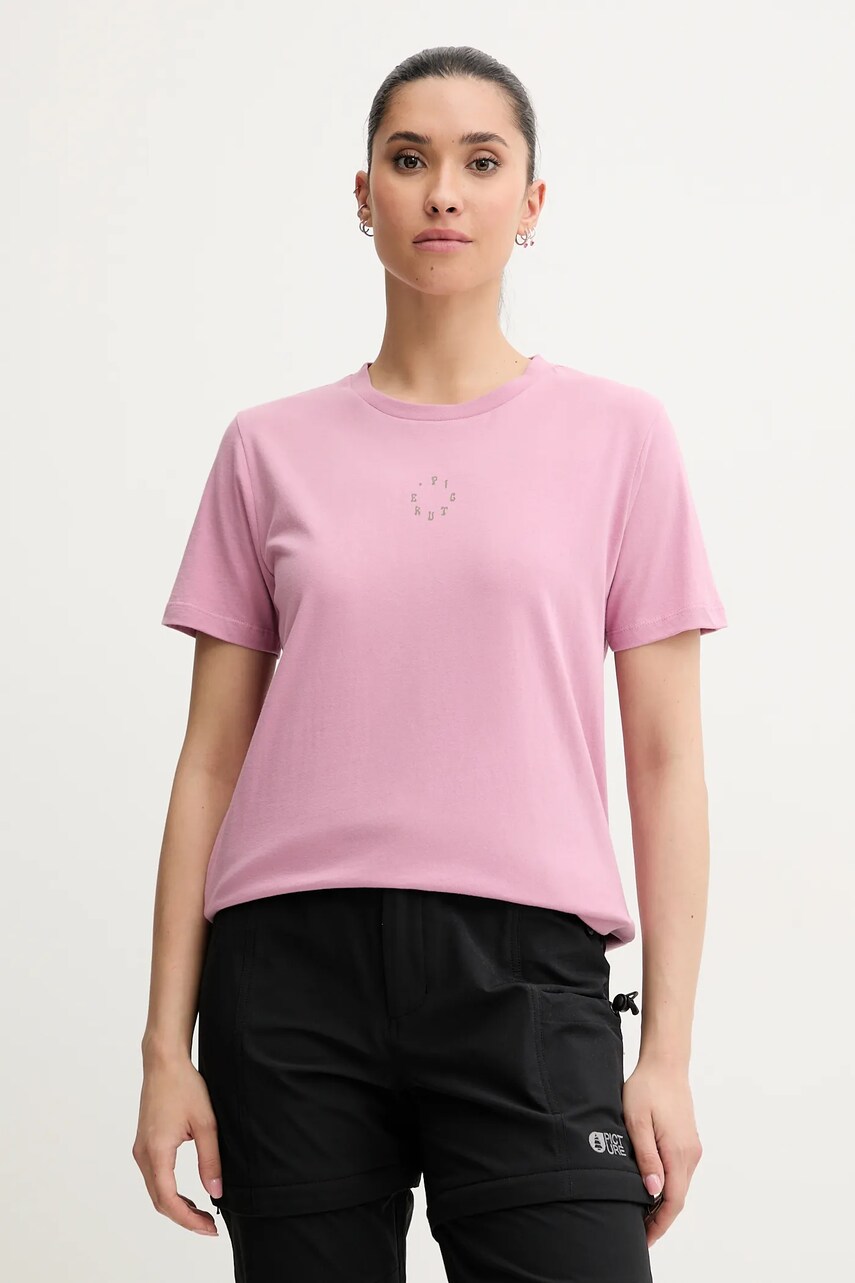 Picture tricou din bumbac Virel culoarea roz, WTS0575