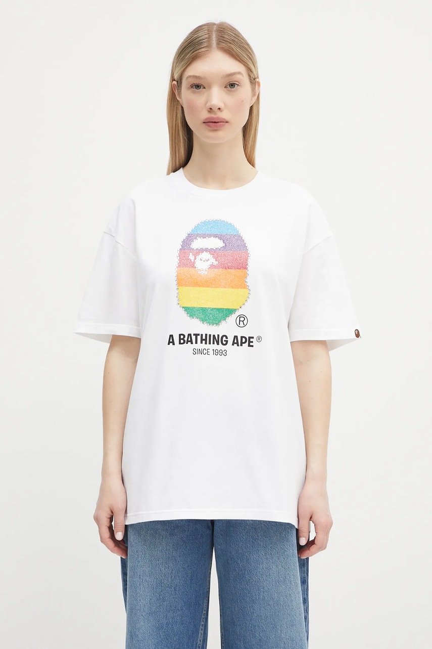 A Bathing Ape t-shirt bawełniany Crystal Ape Head Oversized