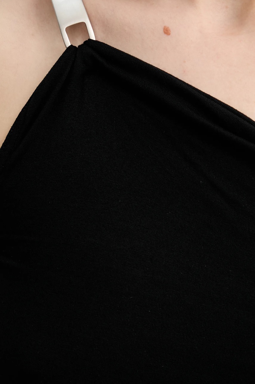 Μπλουζάκι Rick Owens Lilies χρώμα: μαύρο, LI01E4125RV φωτογραφία