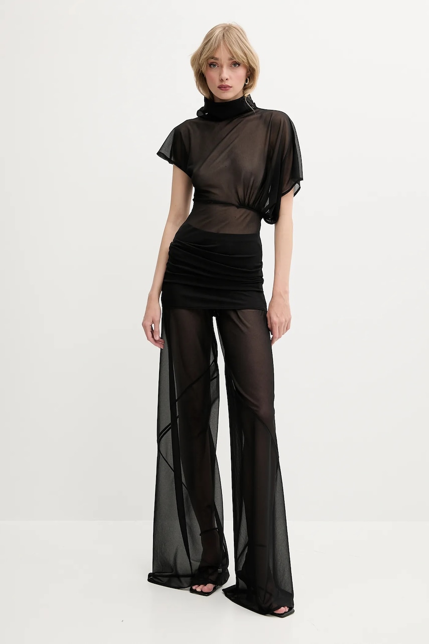Блузка Rick Owens Lilies цвет чёрный однотонная LI01E4205OT Блузка Rick Owens Lilies цвет чёрный однотонная LI01E4205OT