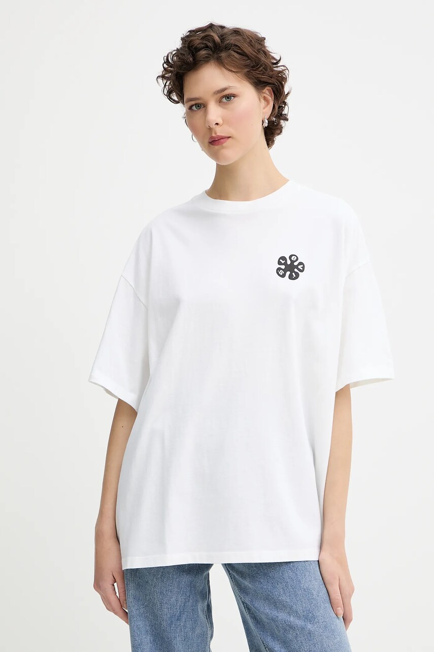 Levi's tricou din bumbac GRAPHIC SHORT STACK TEE culoarea alb, A4924