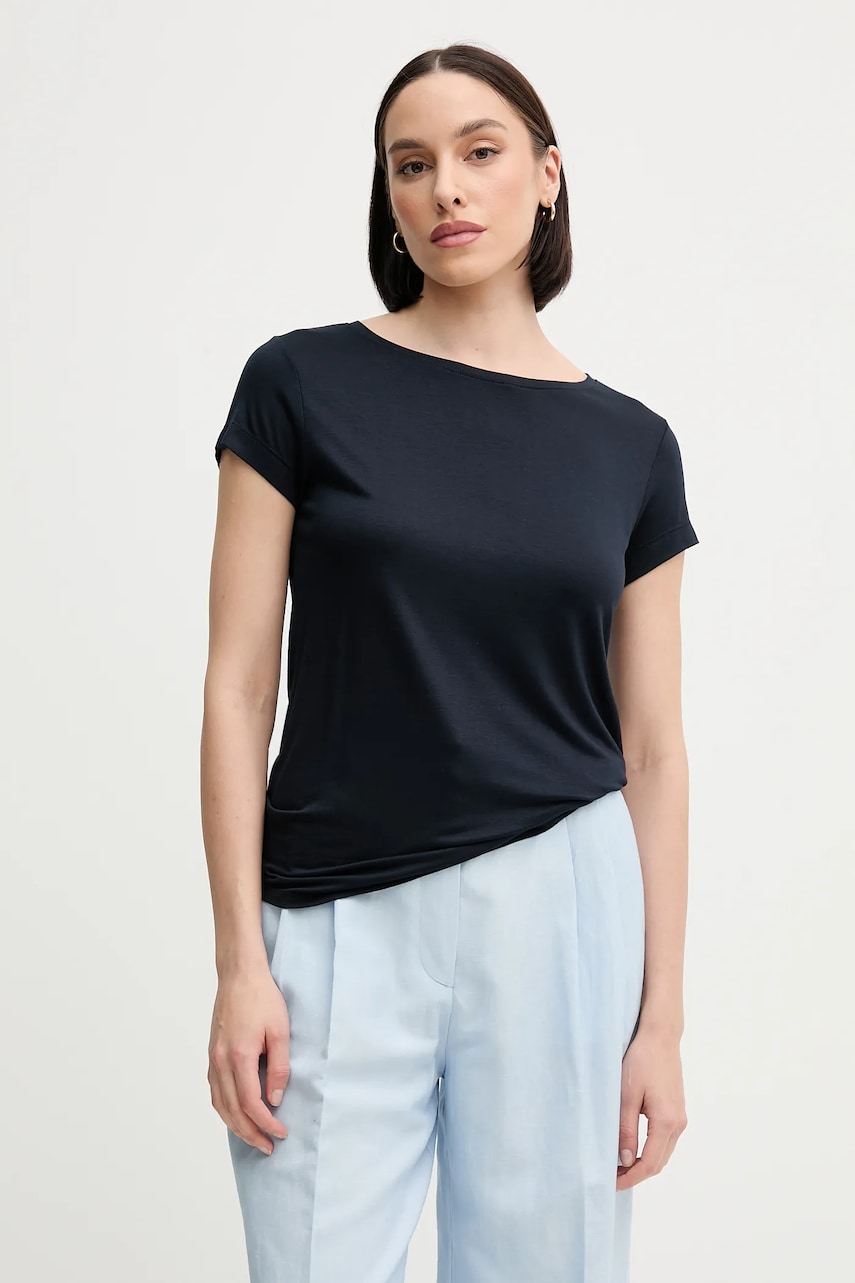 Sisley tricou culoarea bleumarin, 3Z12L107O