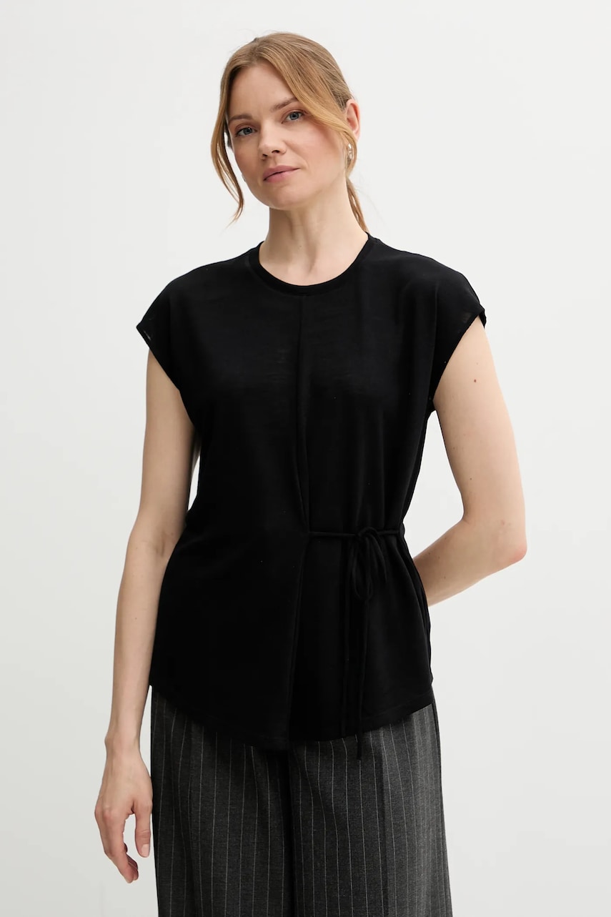 Sisley tricou culoarea negru, 3TGBL107D
