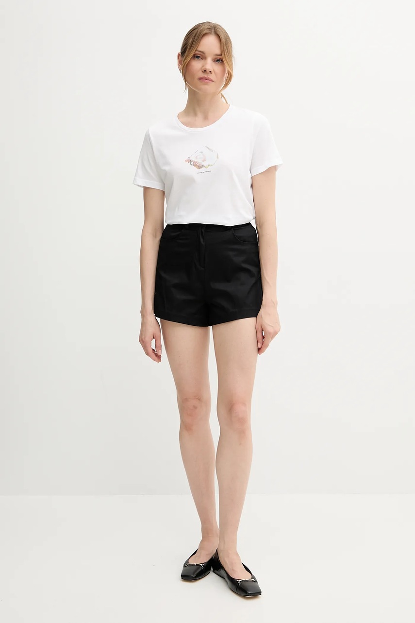 Хлопковая футболка Sisley цвет белый 35USL107H