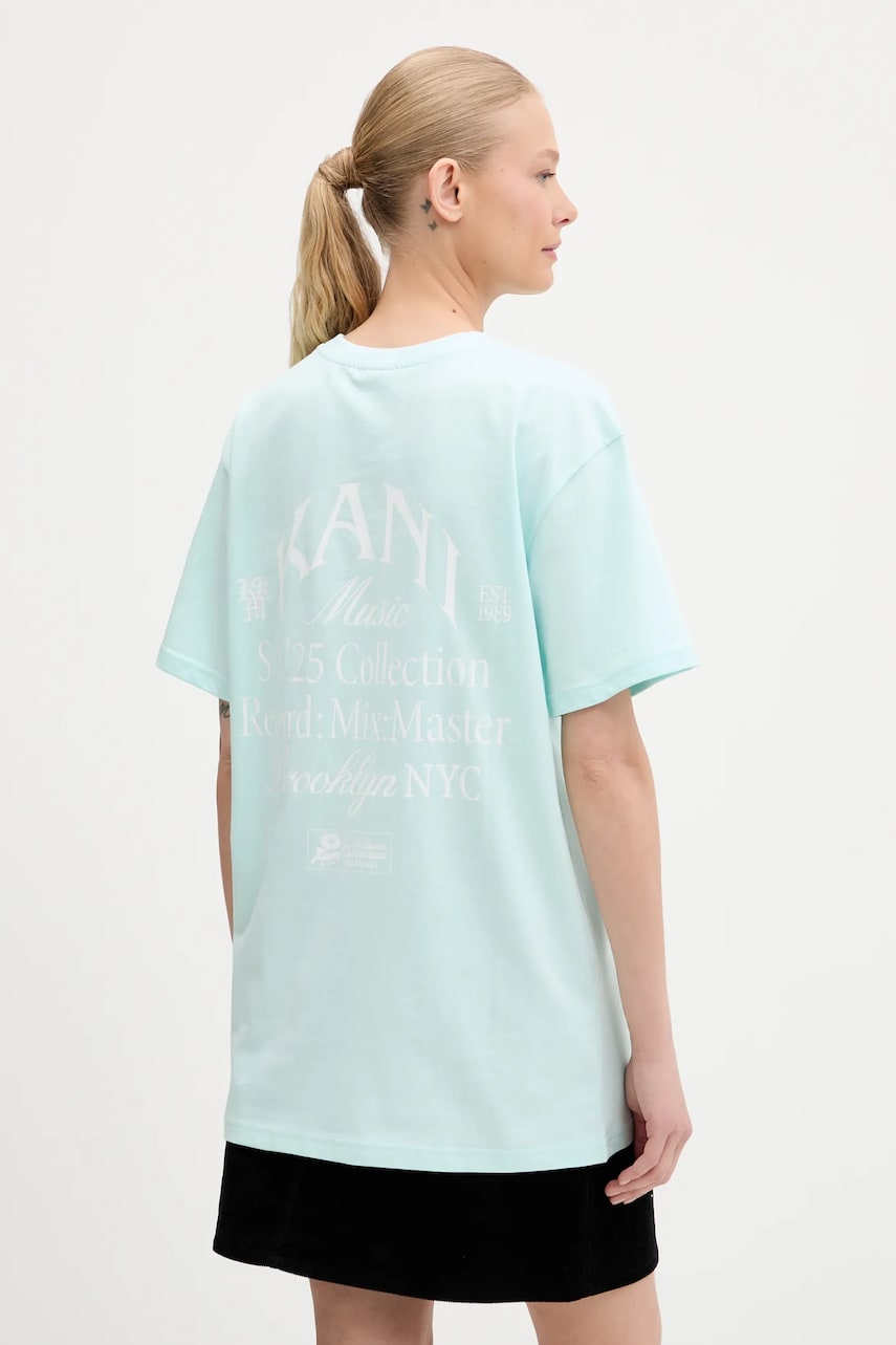 Karl Kani tricou din bumbac culoarea turcoaz, PD00005458