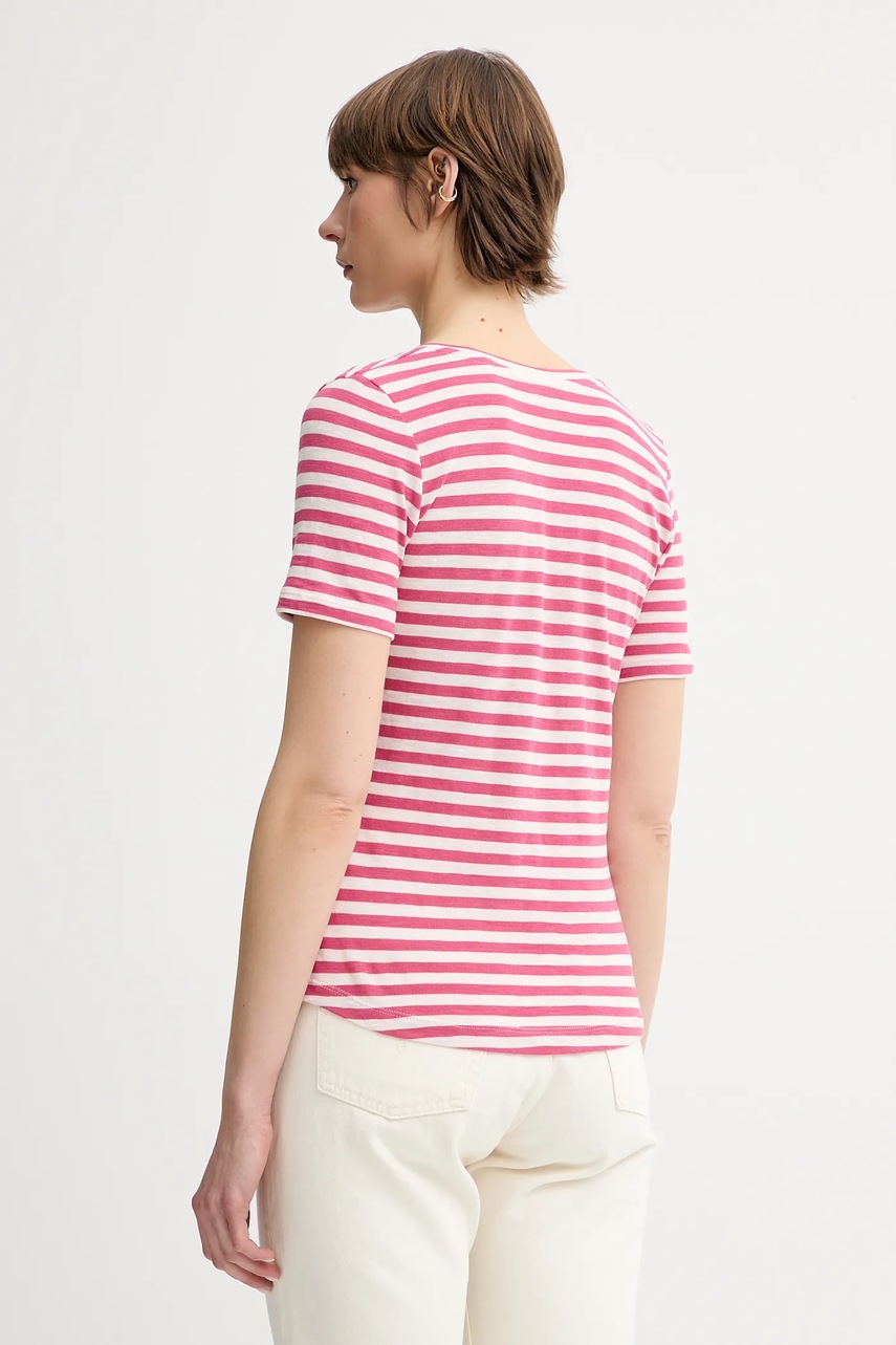 Βαμβακερό μπλουζάκι Marc O'Polo χρώμα: ροζ, 504219651293 φωτογραφία