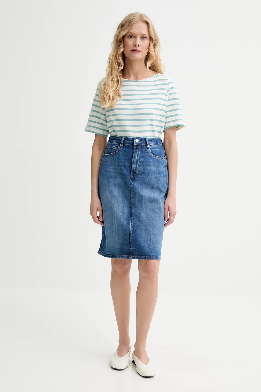 Хлопковая футболка Marc OPolo цвет бирюзовый 516204051243