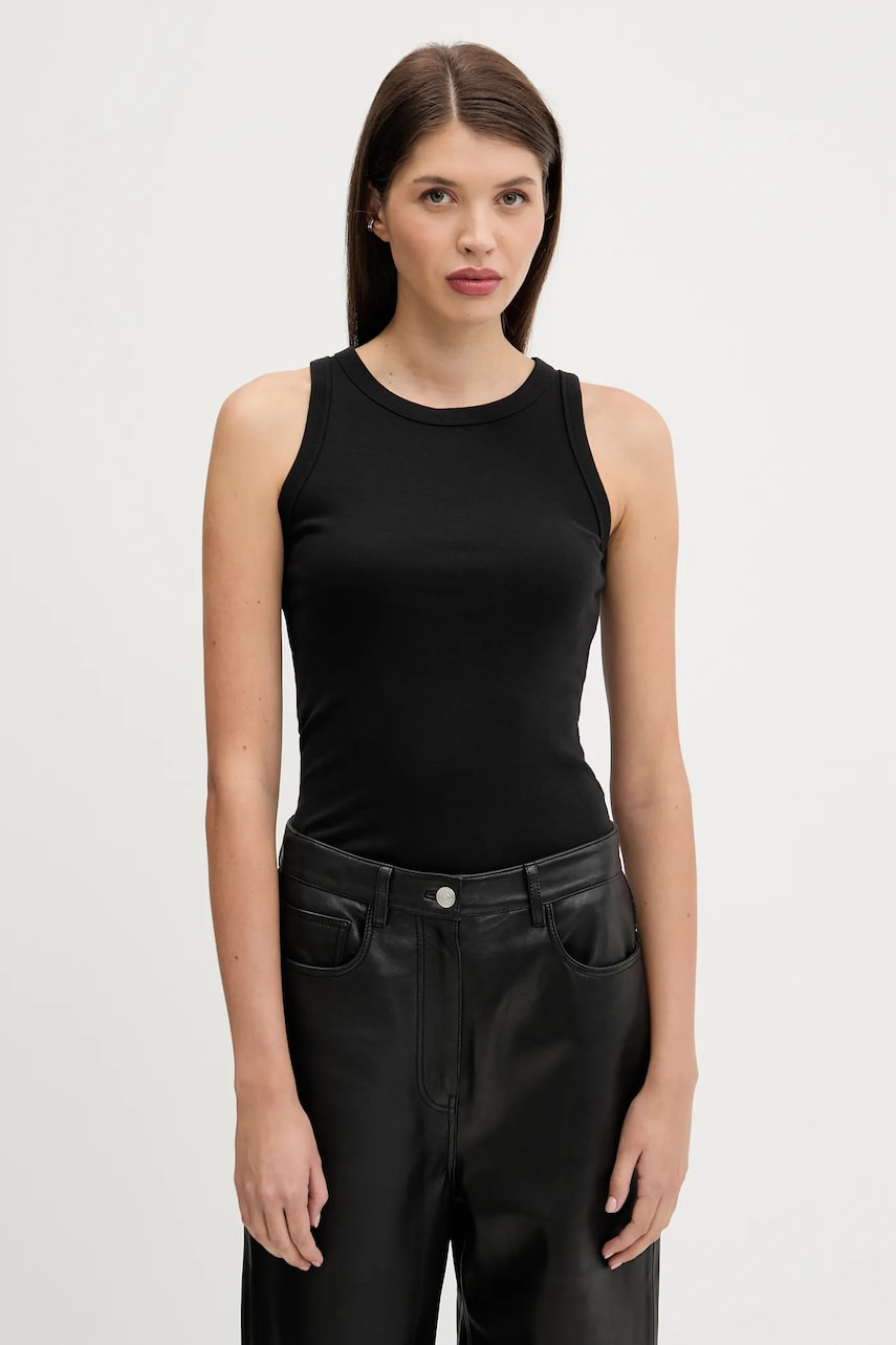 Levně Bavlněný top Abercrombie & Fitch černá barva, KI139-5180