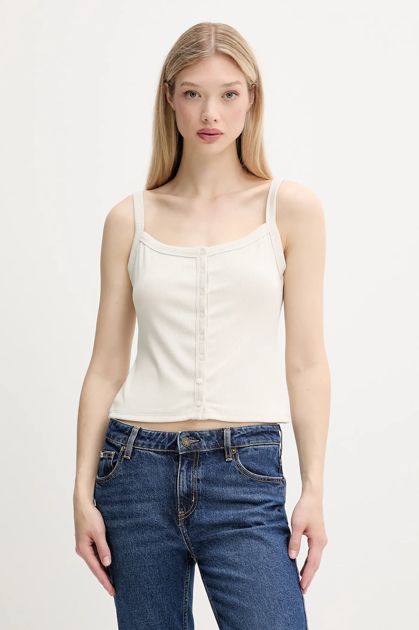 Abercrombie & Fitch top culoarea bej, KI139-5412