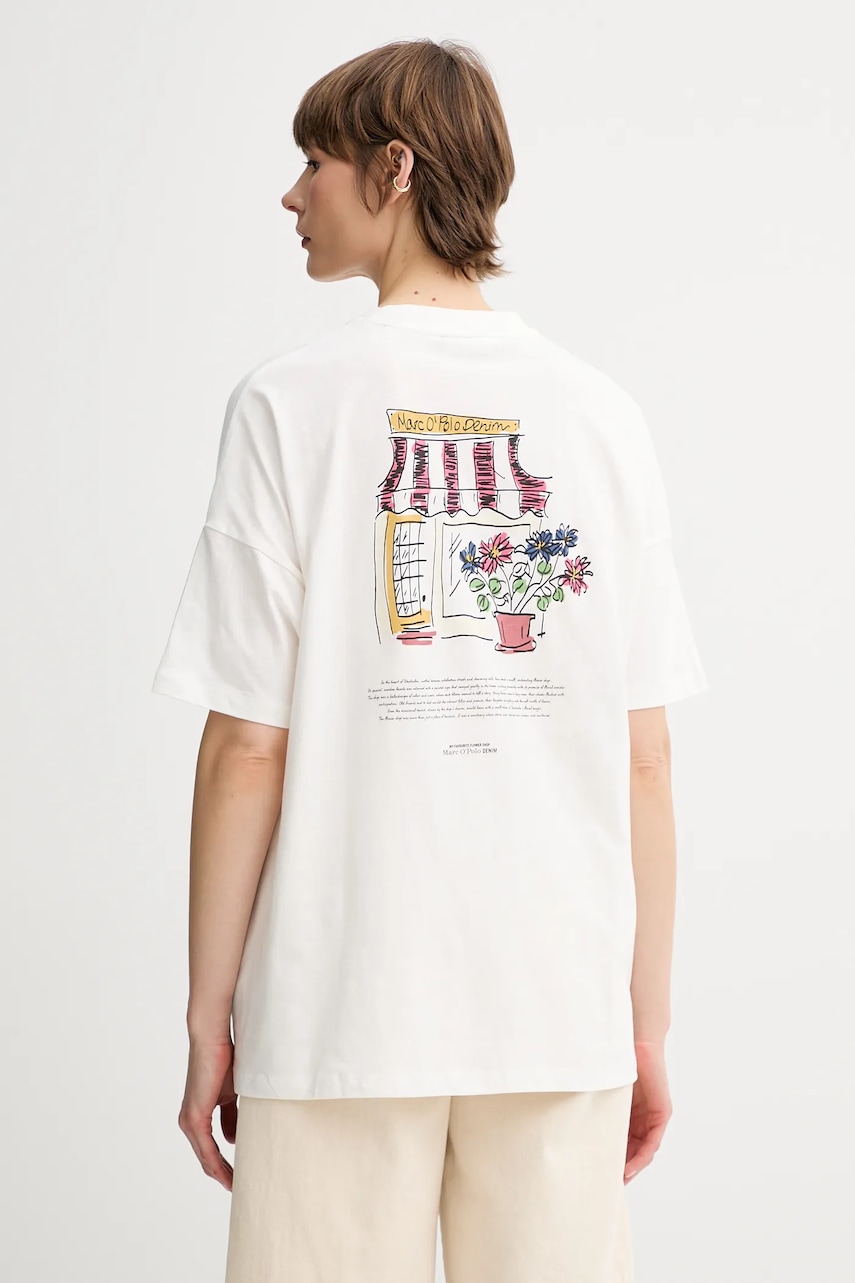 Marc O'Polo tricou din bumbac culoarea alb, 5000006476 Marc O'Polo tricou din bumbac culoarea alb, 5000006476