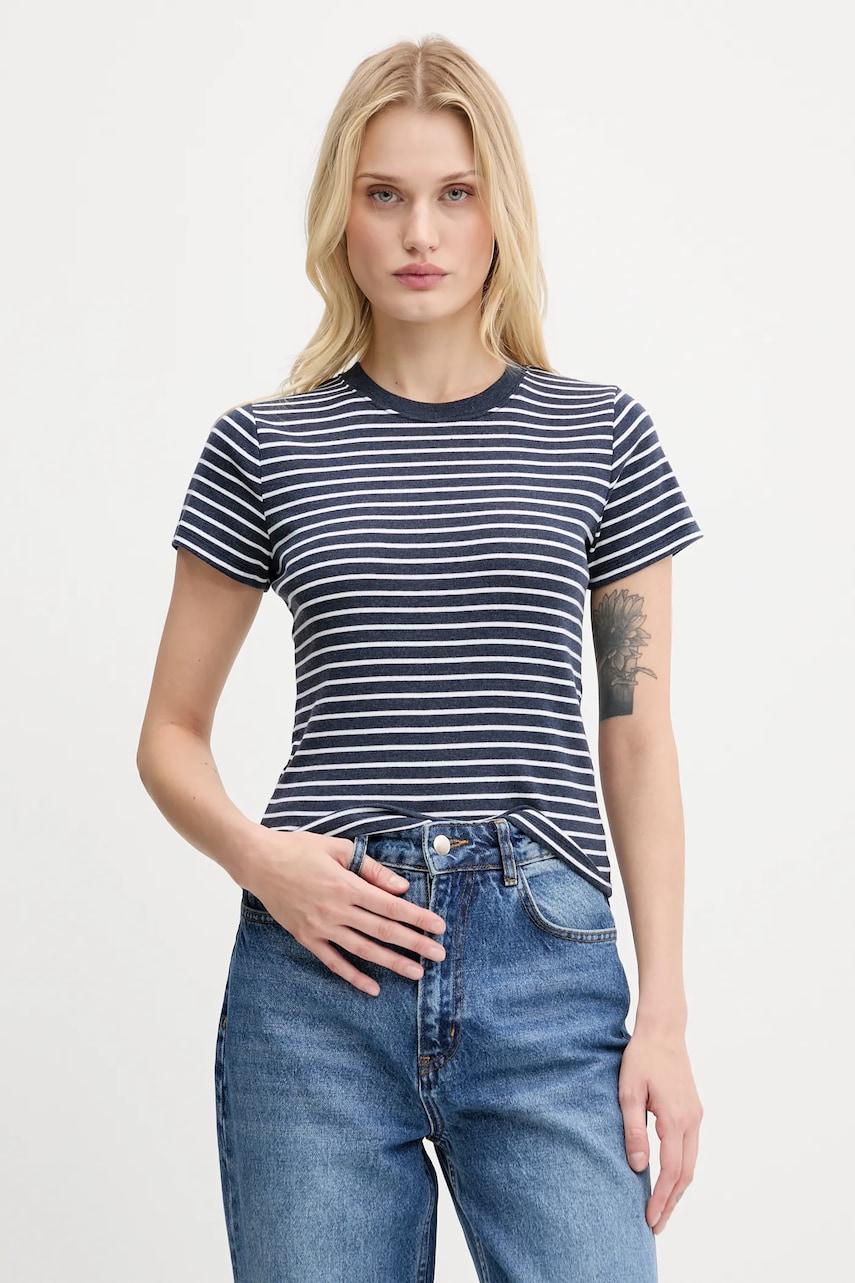 Hollister Co. tricou culoarea bleumarin, KI339-5131