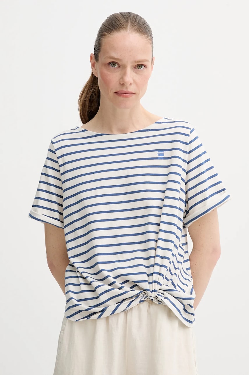 G-Star Raw tricou din bumbac culoarea bleumarin, D26224-C339