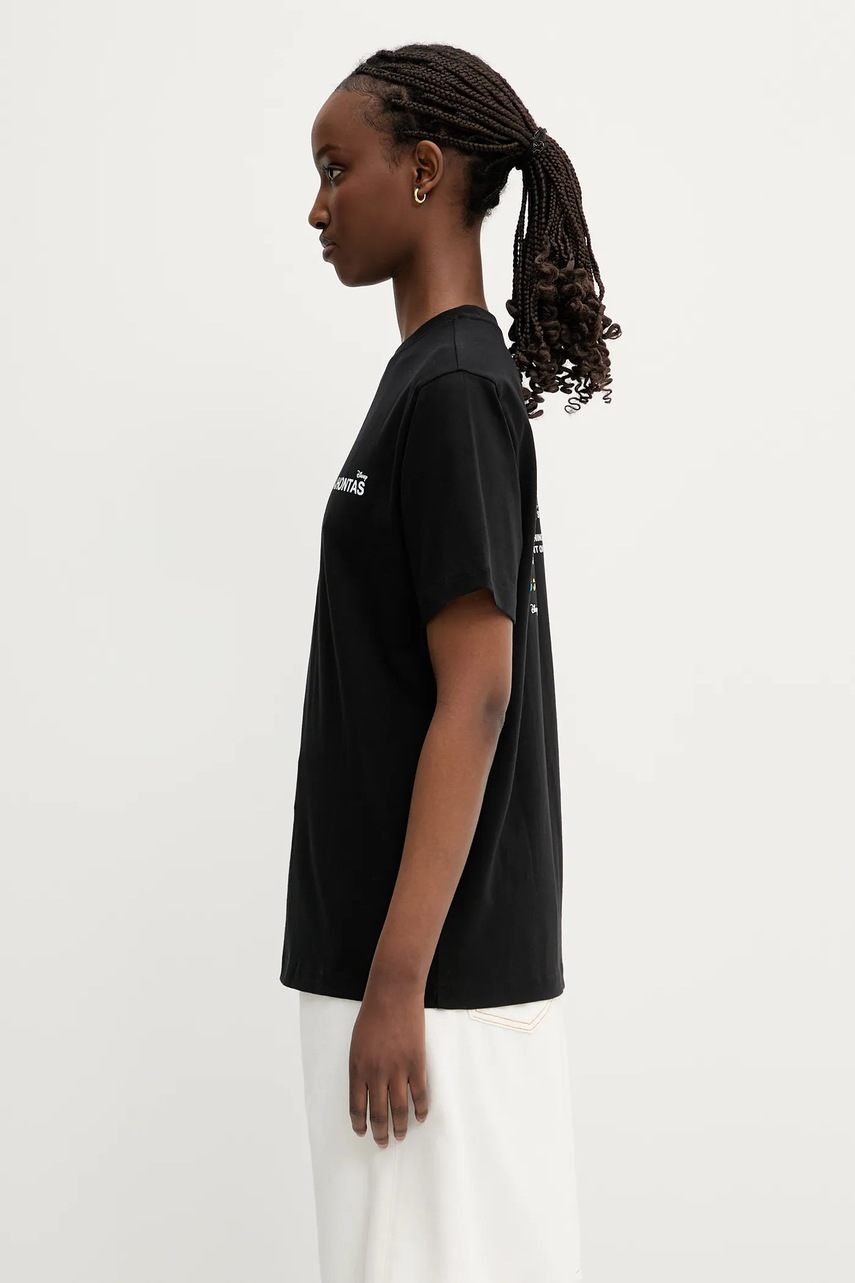 Хлопковая футболка Coperni x Disney Pocahontas цвет чёрный DJS03F5036POC