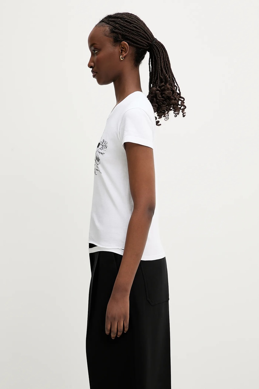 Хлопковая футболка MM6 Maison Margiela цвет белый S62GD0199