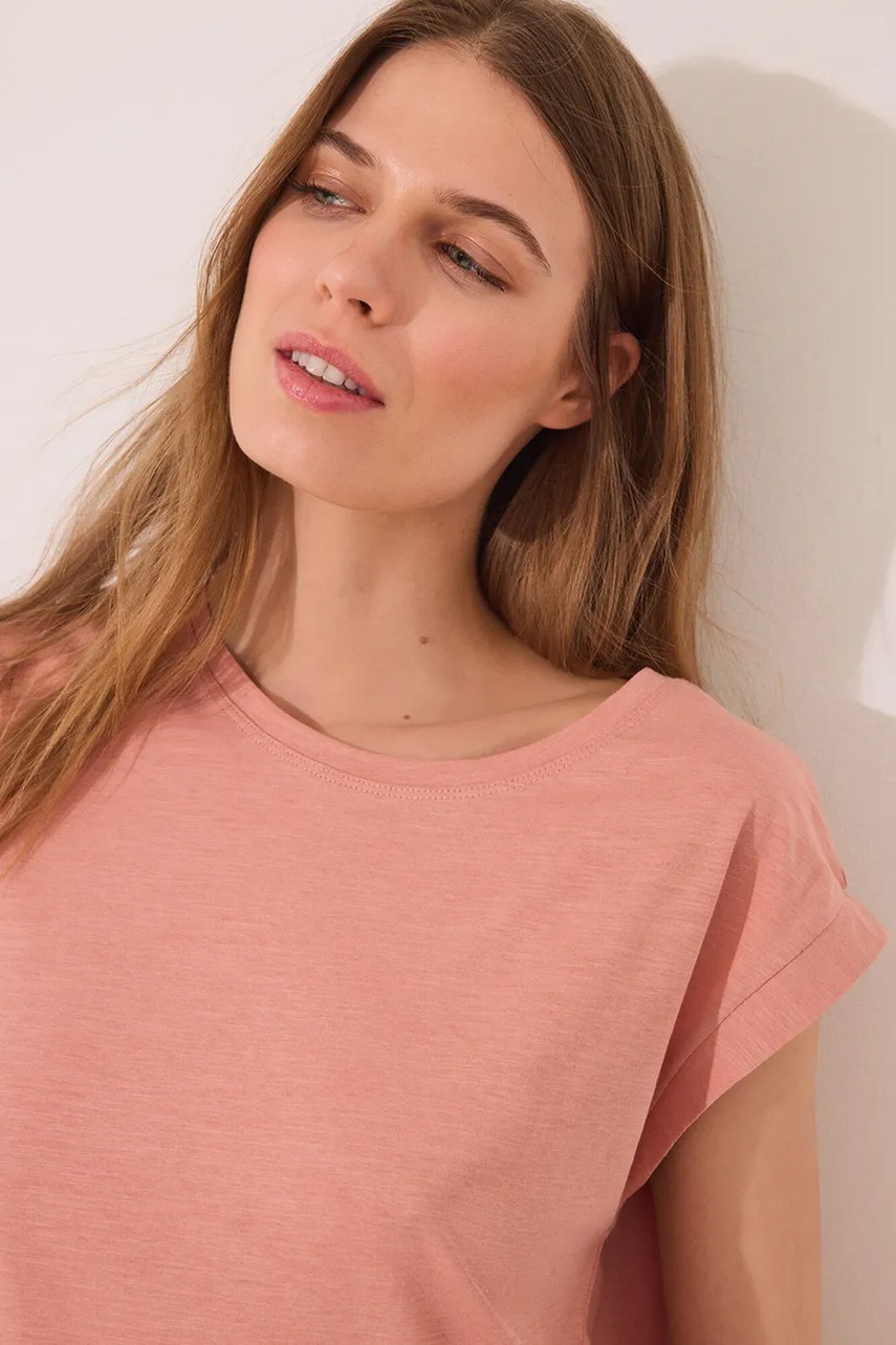 Хлопковая футболка womensecret цвет оранжевый 3279708