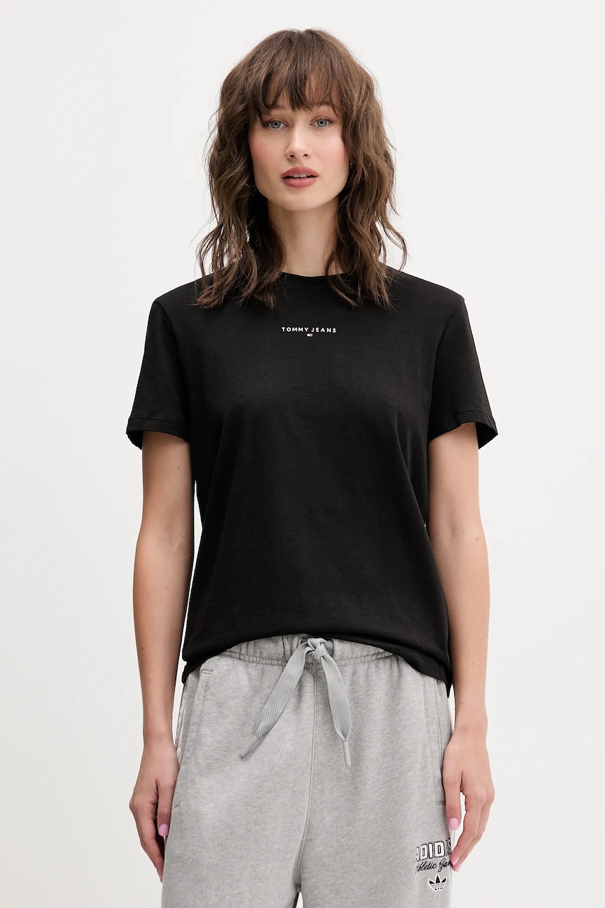 Tommy Jeans tricou culoarea negru, DW0DW21964