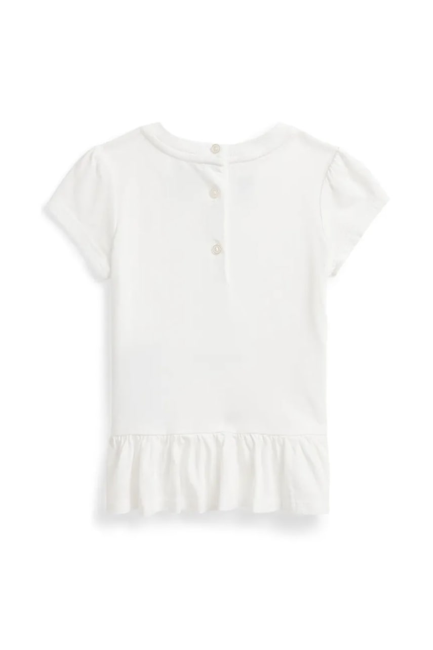 Детская хлопковая футболка Polo Ralph Lauren цвет белый 310958222001 Детская хлопковая футболка Polo Ralph Lauren цвет белый 310958222001