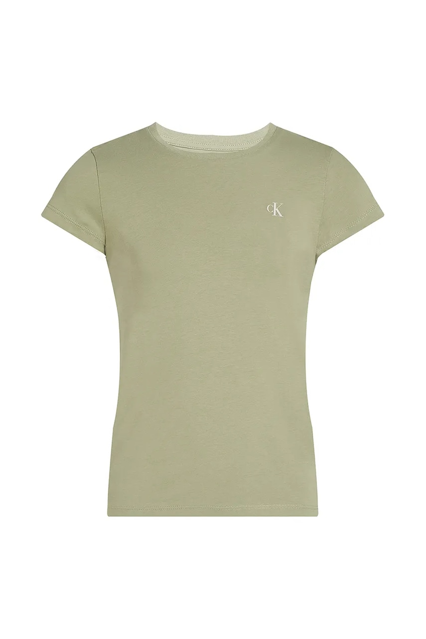 Детская хлопковая футболка Calvin Klein Jeans 2 шт цвет зелёный IG0IG01258 Детская хлопковая футболка Calvin Klein Jeans 2 шт цвет зелёный IG0IG01258
