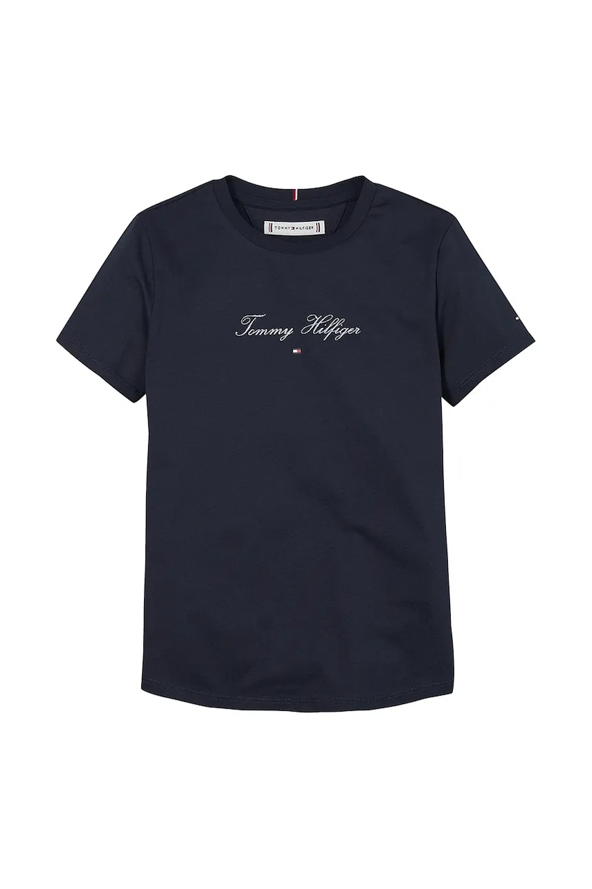 Детская хлопковая футболка Tommy Hilfiger цвет синий KG0KG08298 Детская хлопковая футболка Tommy Hilfiger цвет синий KG0KG08298