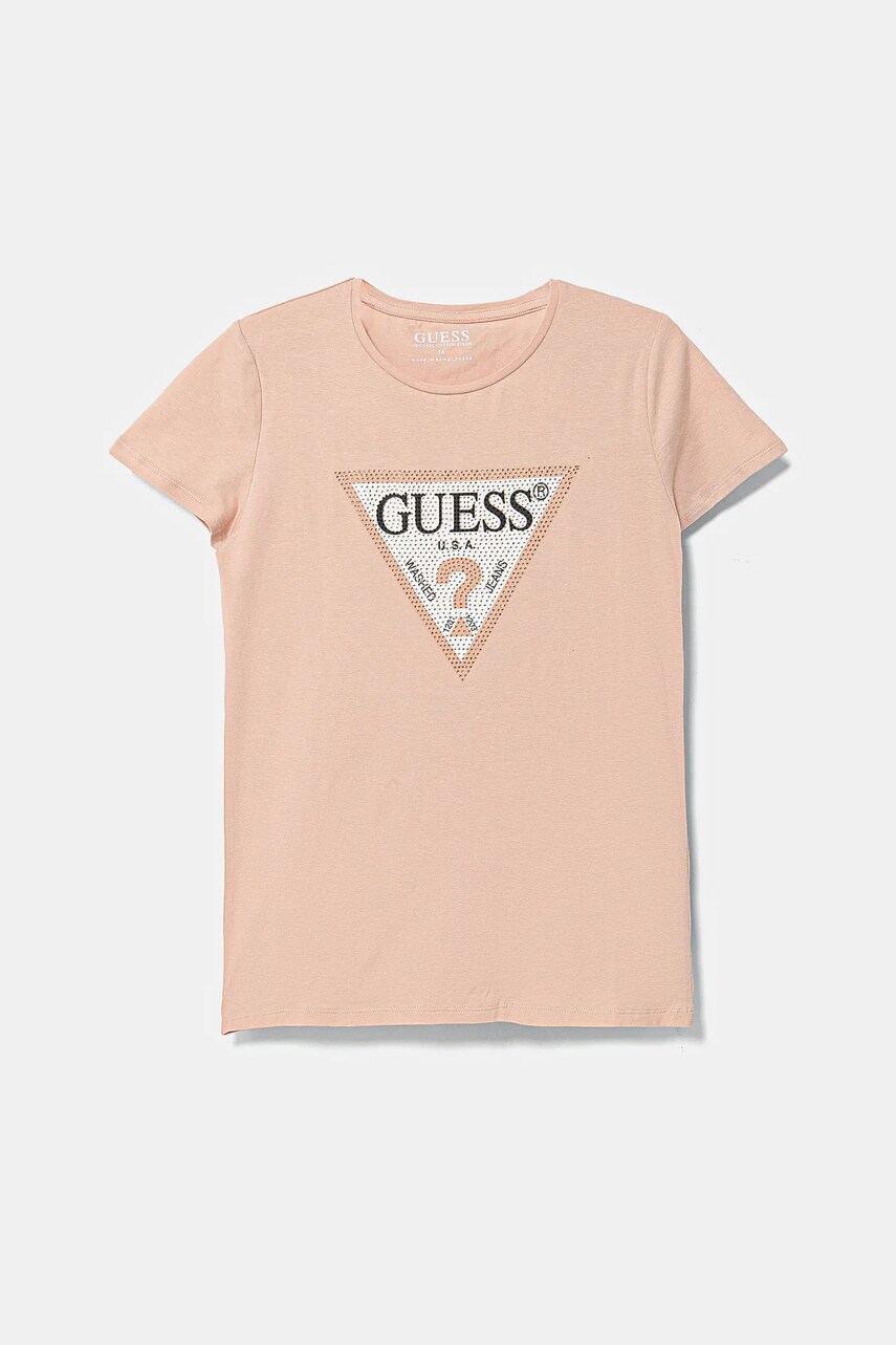 Levně Dětské tričko Guess růžová barva, J2YI51 K6YW1