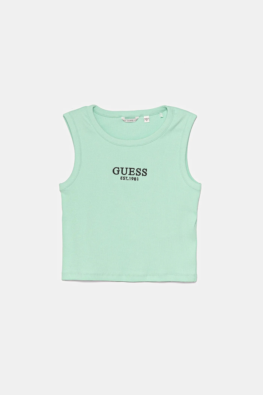 Levně Dětský top Guess tyrkysová barva, J4YI16 KBZP4