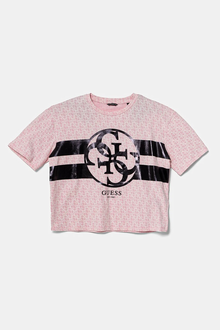 Levně Dětské tričko Guess růžová barva, J5RI04 K6YW4