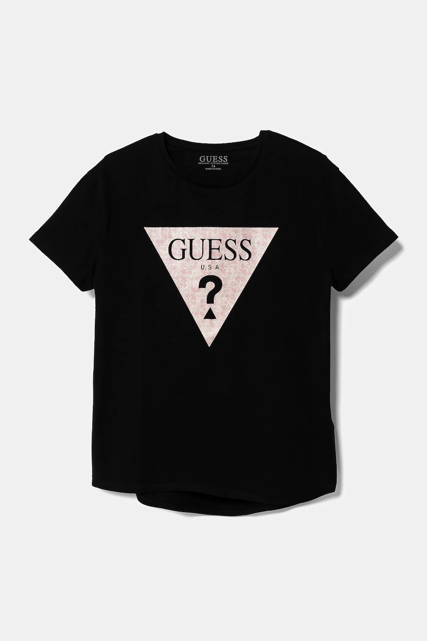 Levně Dětské tričko Guess černá barva, J5RI18 K6YW4