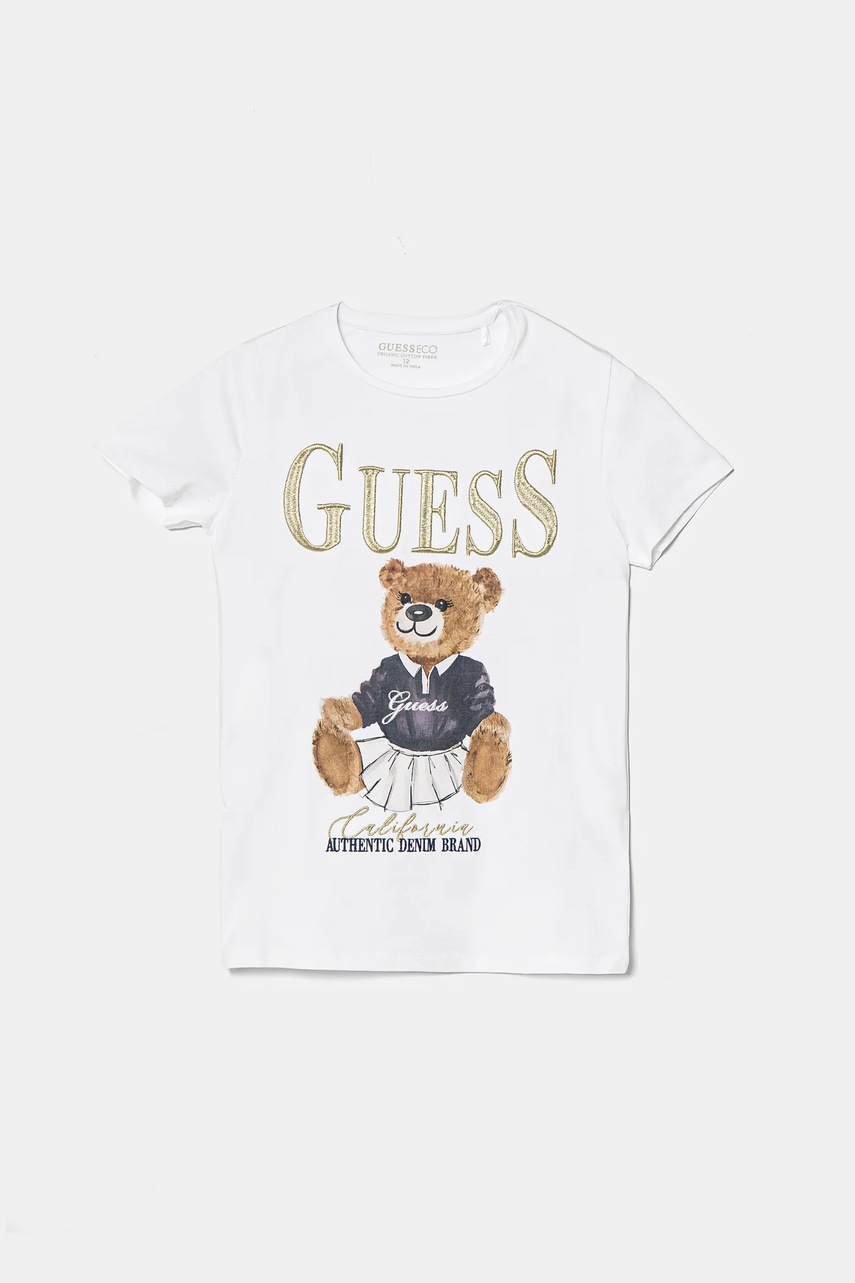 

Детска тениска Guess в бяло J5RI24 K6YW4, Бял