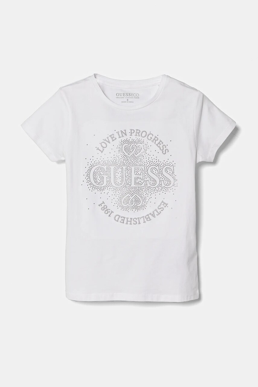 Levně Dětské tričko Guess bílá barva, J5RI36 K6YW4