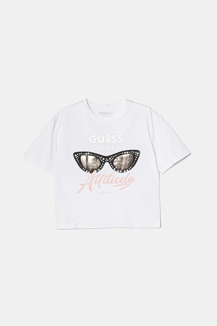 Levně Dětské tričko Guess bílá barva, J5RI40 K6YW4