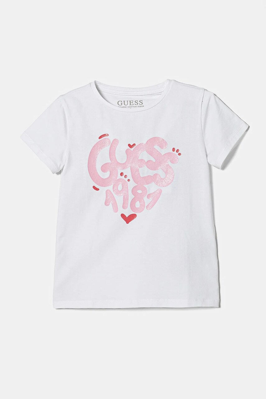 

Детска тениска Guess в бяло K5RI02 K6YW4, Бял