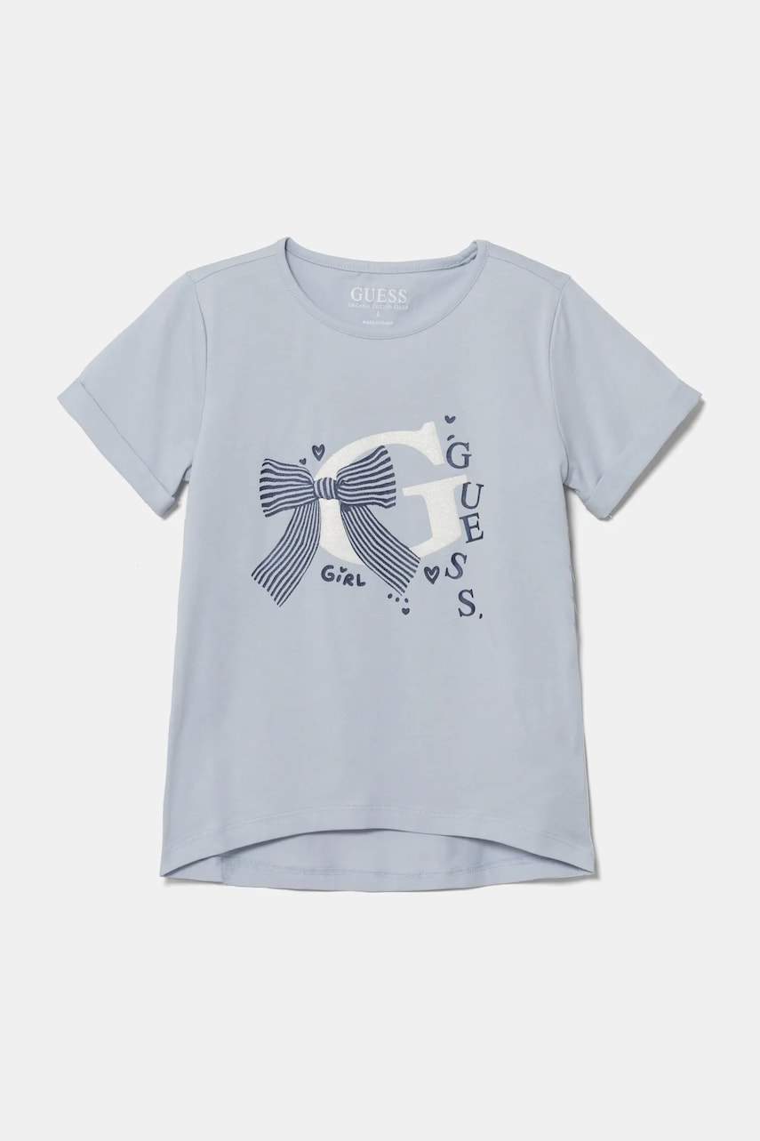 Levně Dětské tričko Guess modrá barva, K5RI05 K6YW4