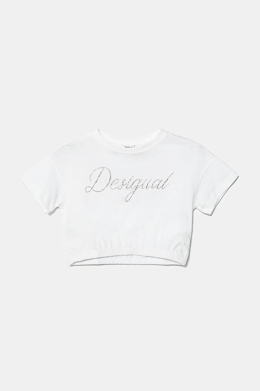 Детская хлопковая футболка Desigual цвет белый 25SGTK11 Детская хлопковая футболка Desigual цвет белый 25SGTK11
