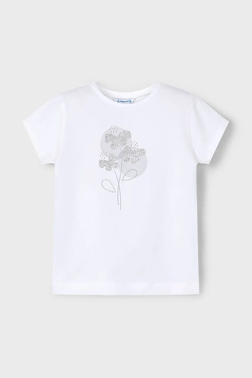 Mayoral tricou copii culoarea alb, 174