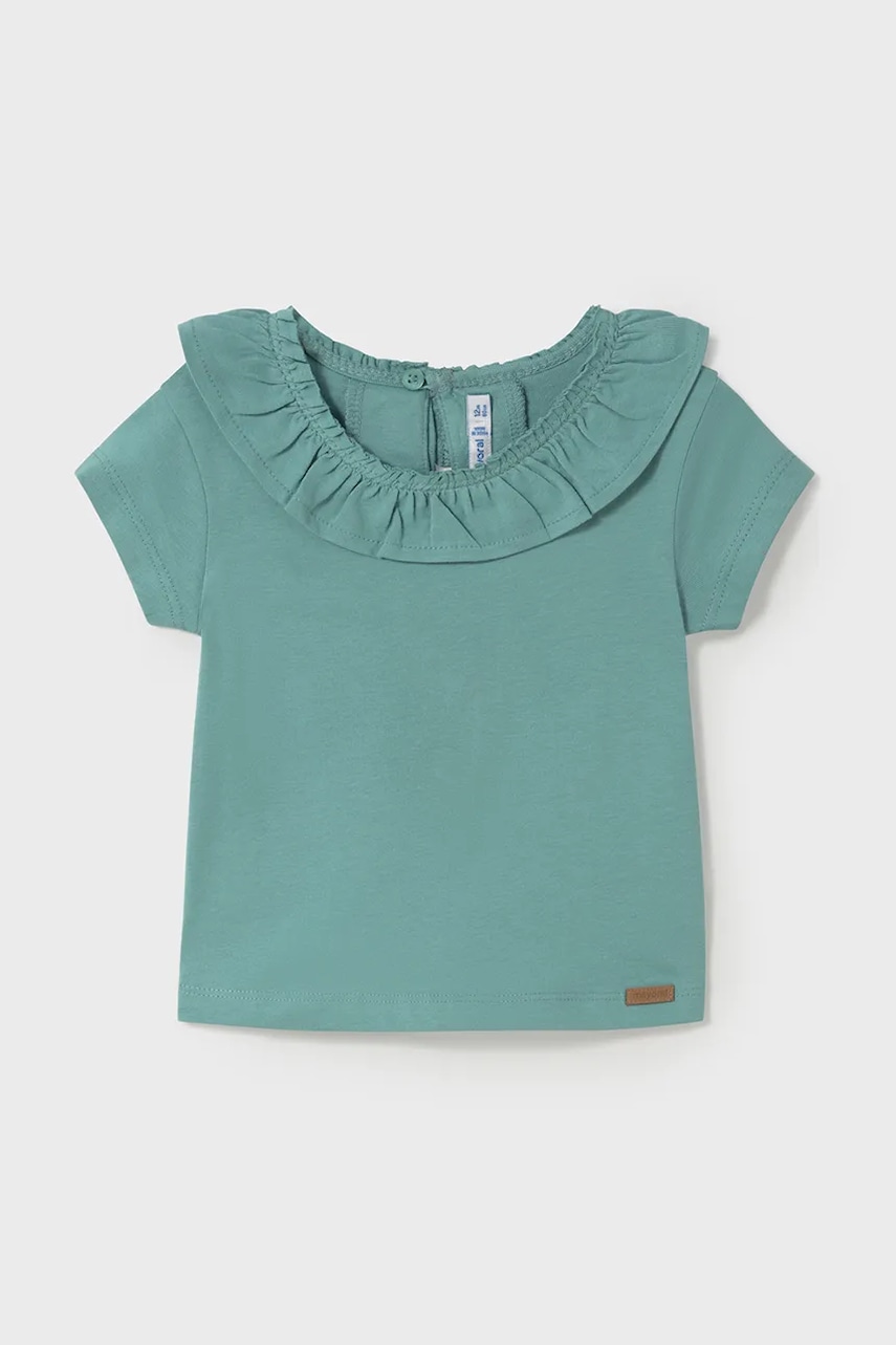 Mayoral tricou de bumbac pentru copii culoarea turcoaz, 1045
