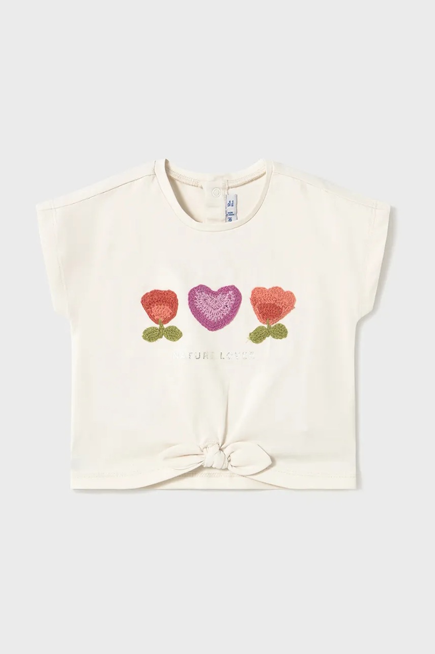 Дитяча футболка Mayoral колір бежевий 1046