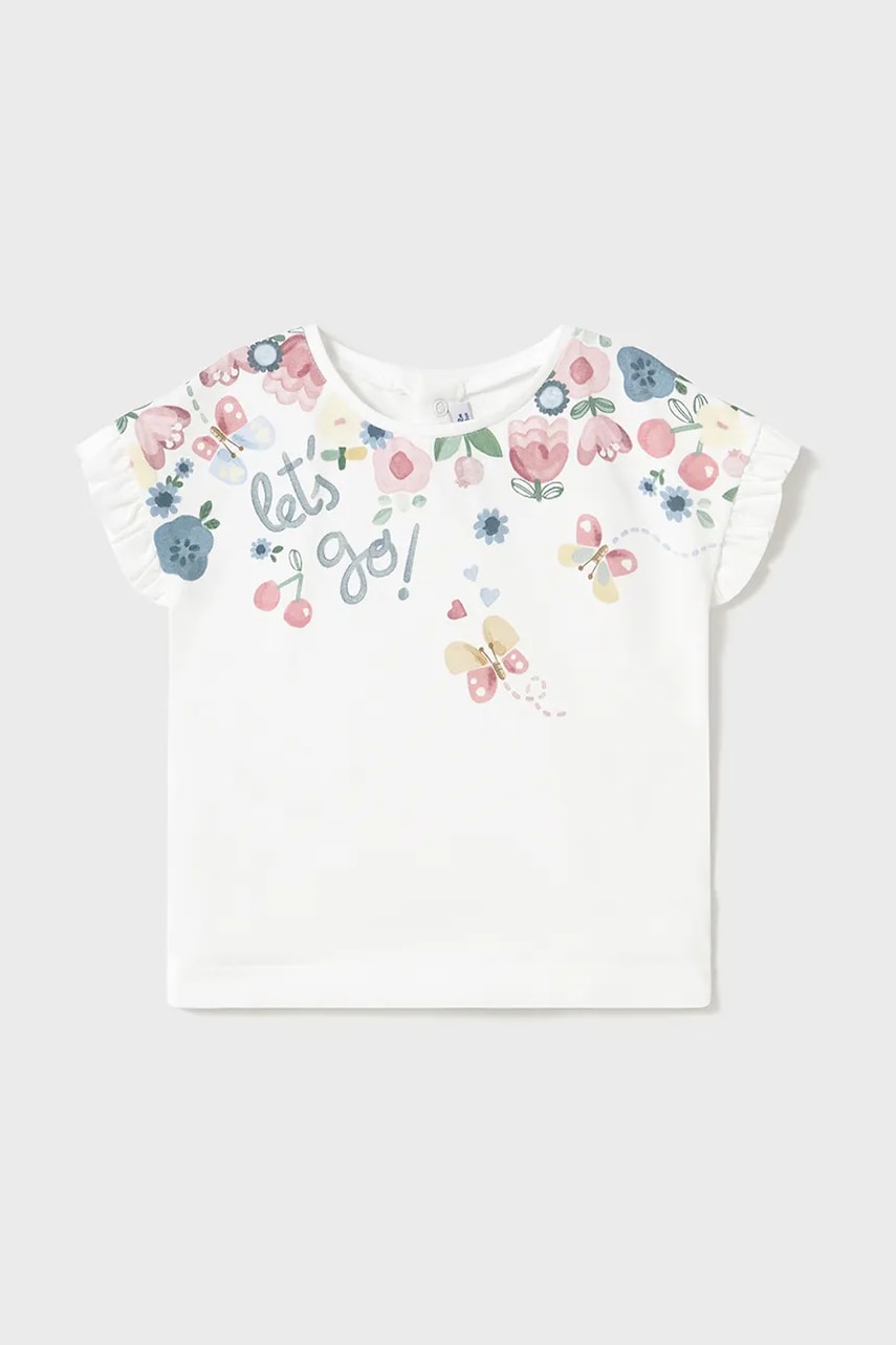 Mayoral tricou copii culoarea alb, 1048