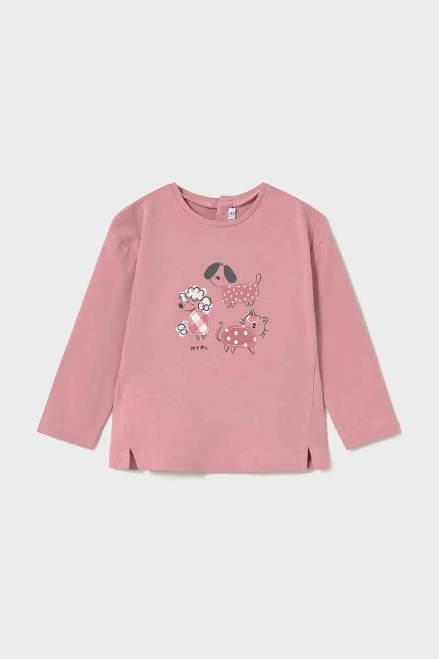 Mayoral longsleeve copii culoarea roz, 1051