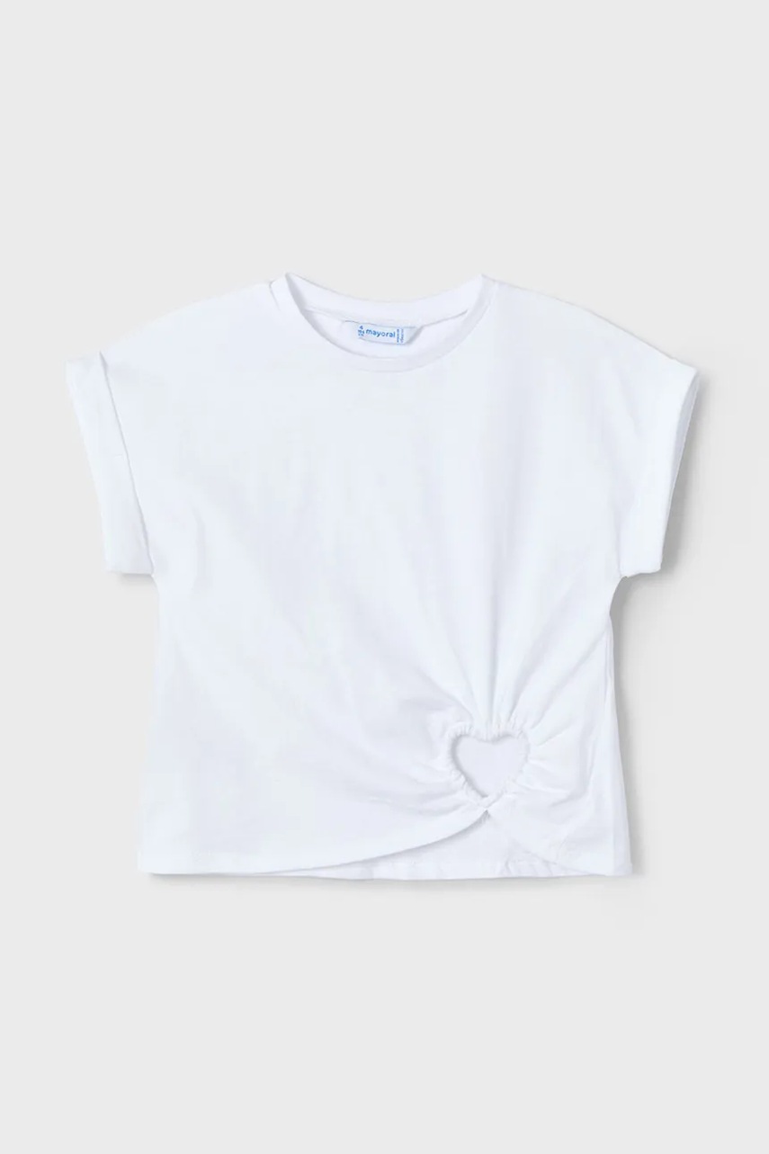 Mayoral tricou de bumbac pentru copii culoarea alb, 3006