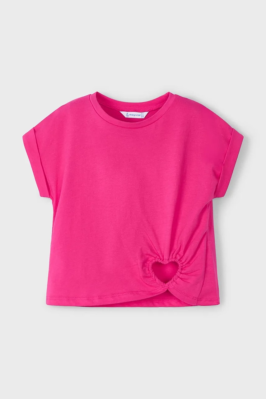 Mayoral tricou de bumbac pentru copii culoarea roz, 3006 Mayoral tricou de bumbac pentru copii culoarea roz, 3006