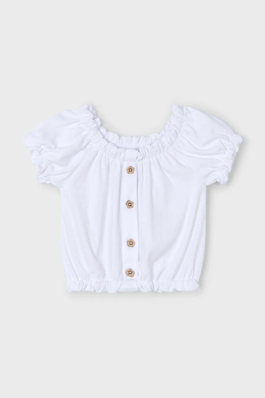 Дитяча блузка Mayoral колір білий однотонна 3008 в Тернополі Дитяча блузка Mayoral колір білий однотонна 3008 в Тернополі