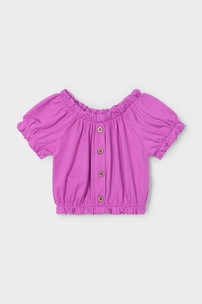 Детская блузка Mayoral цвет розовый однотонная 3008 в Черкассах Детская блузка Mayoral цвет розовый однотонная 3008 в Черкассах