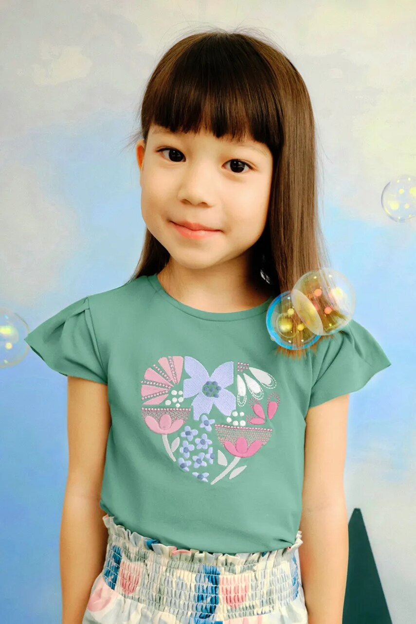 Mayoral tricou copii culoarea verde, 3015